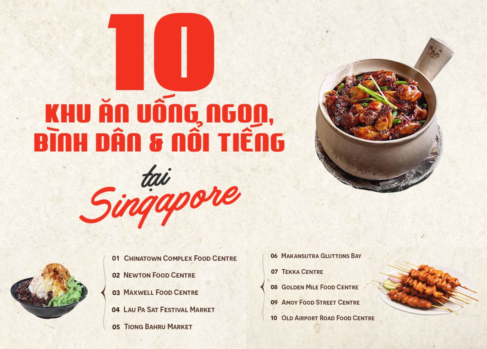 10 Khu Ăn Uống Ngon, Bình Dân Và Nổi Tiếng Tại Singapore